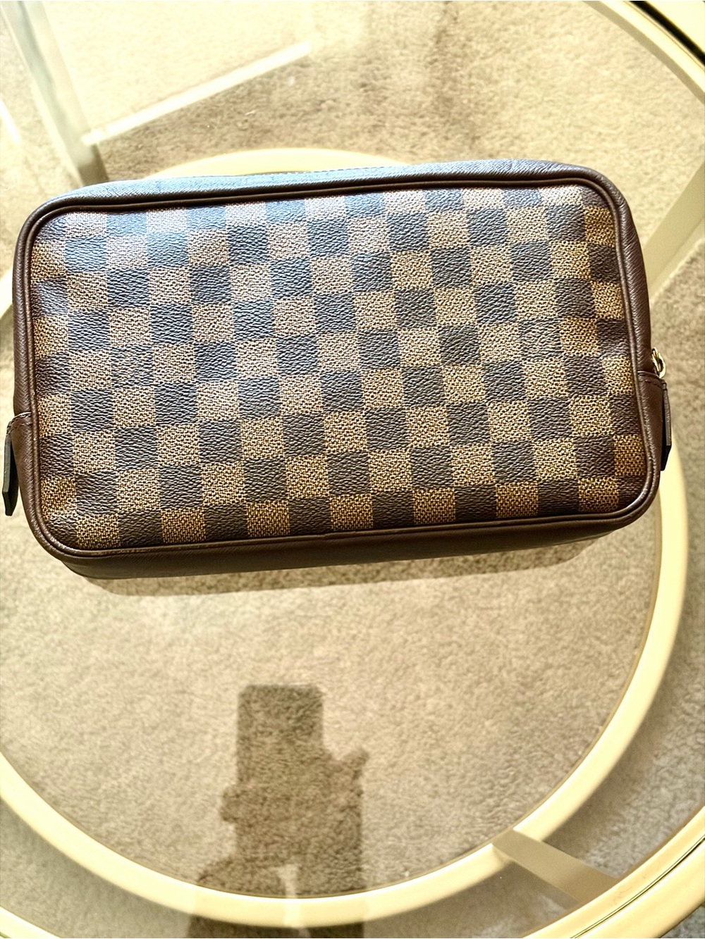 Louis Vuitton Damier Ebene vintage trousse toilette cosmetic case . - Picture 11 of 12